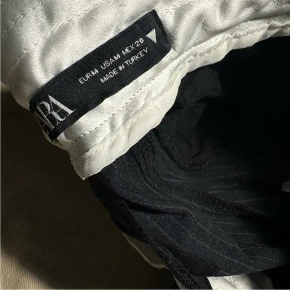 Zara Wide-Leg Pinstripe Trousers - Picture 4 of 4